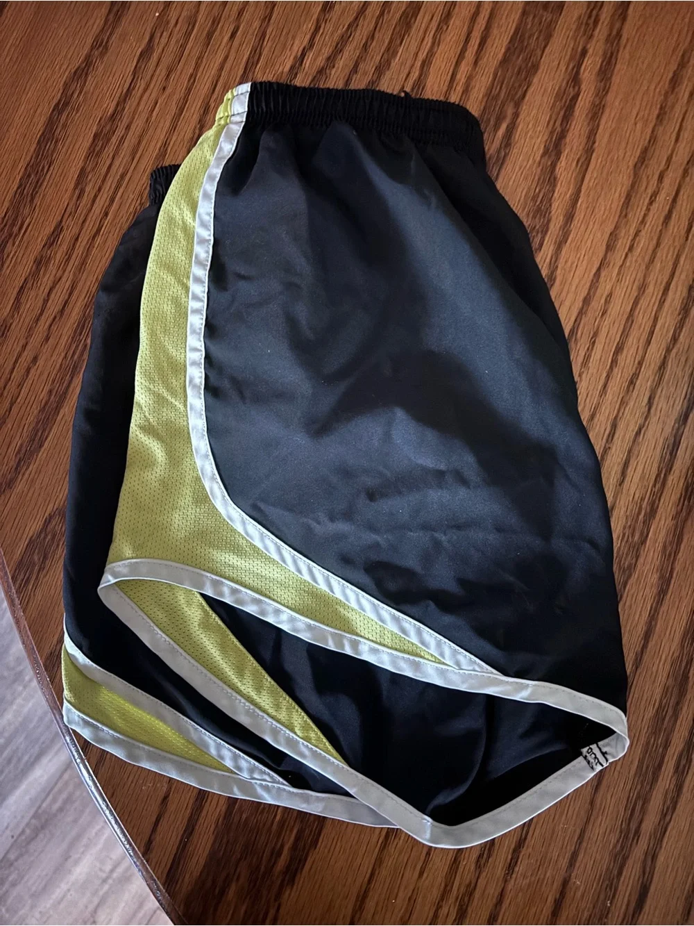 Nike Women’s Black & Lime Athletic Running Shorts